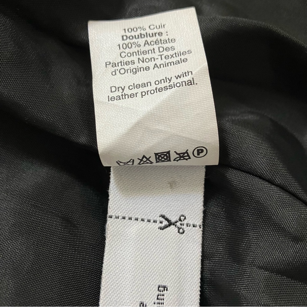 Madewell Washed Leather Motorcycle Jacket Black Moto Zippers size XS - Picture 12 of 15